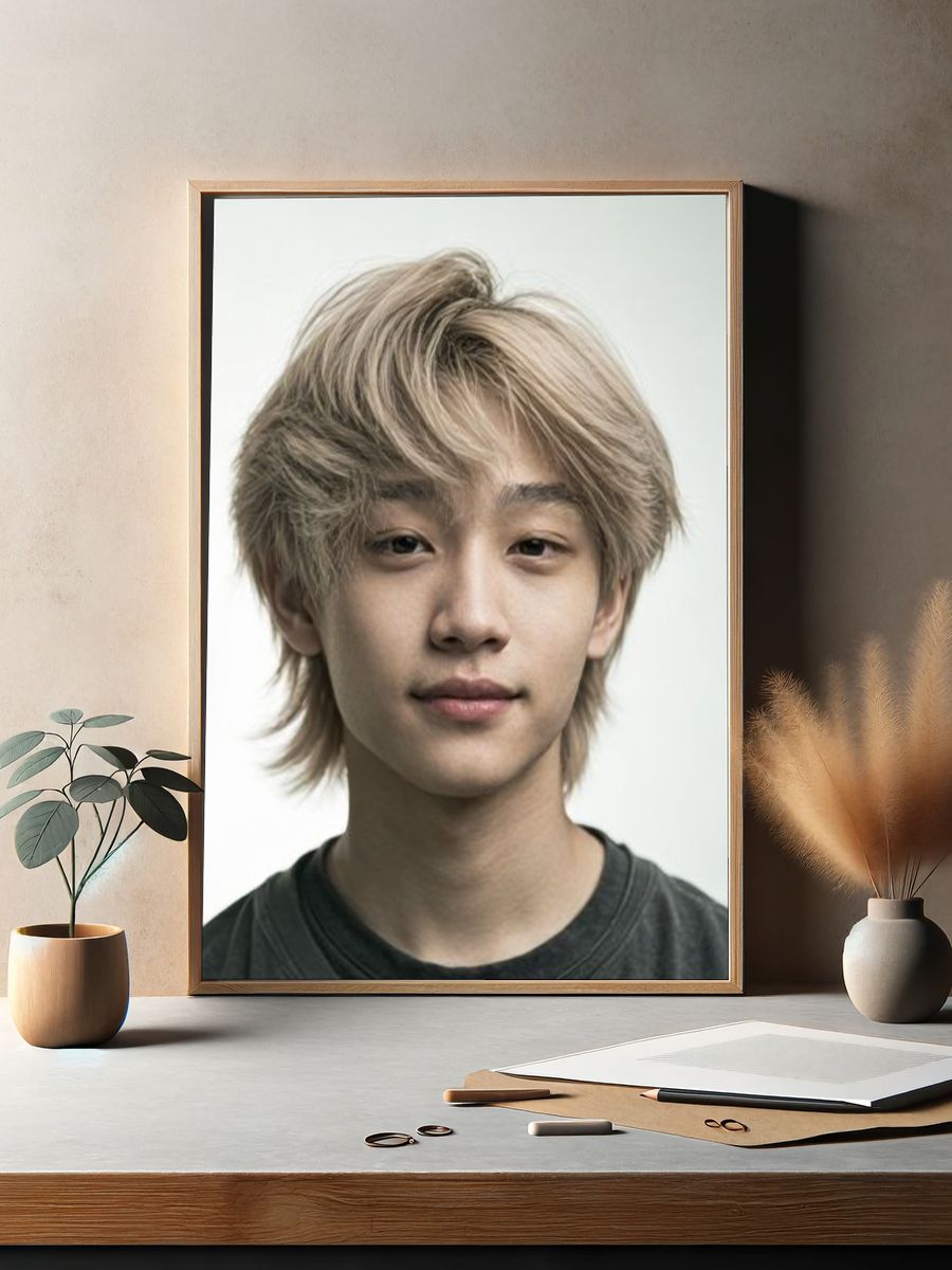 Blond Portrait Photography Poster. — room view 2