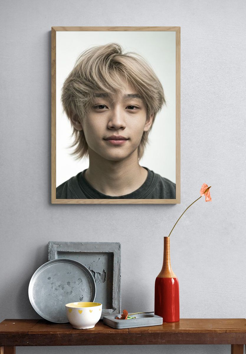 Blond Portrait Photography Poster. — room view 3