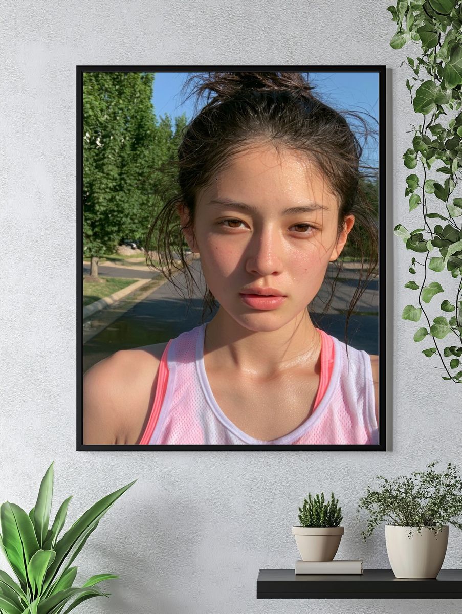 Sunlit Runner Portrait Print. — room view 4