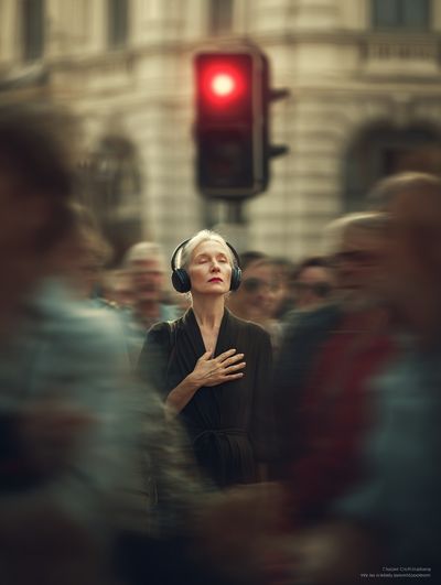 Urban Meditation Street Photography Poster. poster print