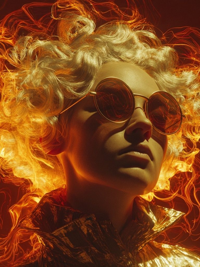 Fiery Portrait — Photography Print. poster — photography art