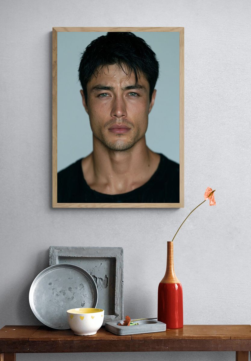 Moody Male Portrait Photography Poster. — room view 3