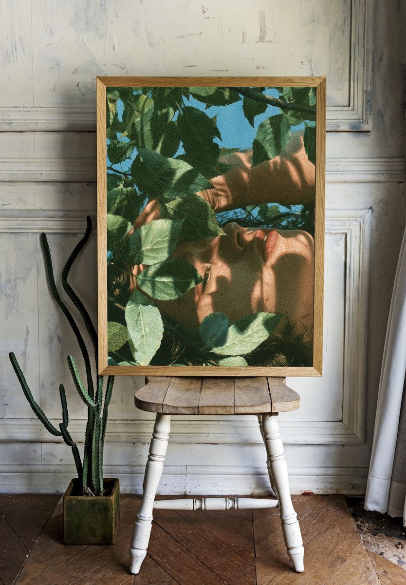 Leaf Shadow Portrait Print. — room view 1