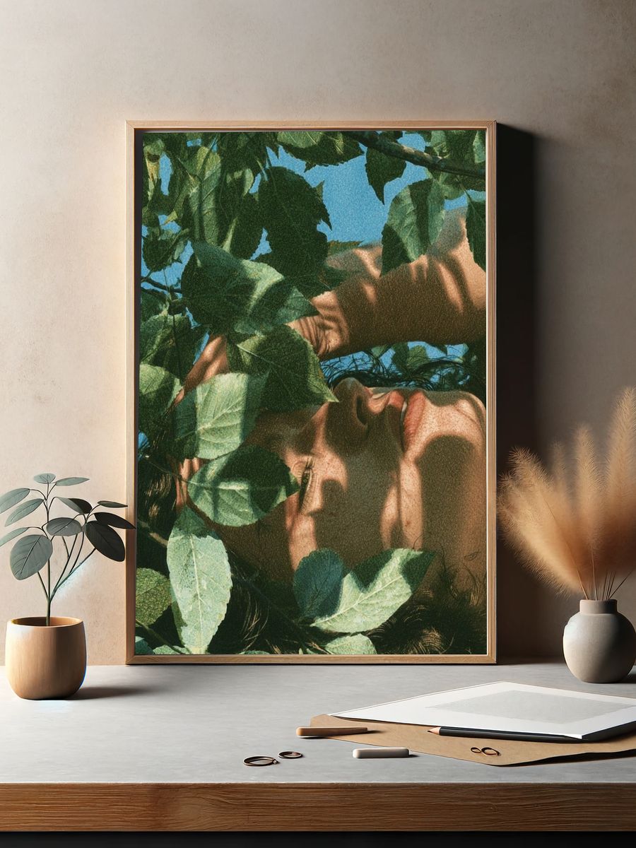 Leaf Shadow Portrait Print. — room view 2
