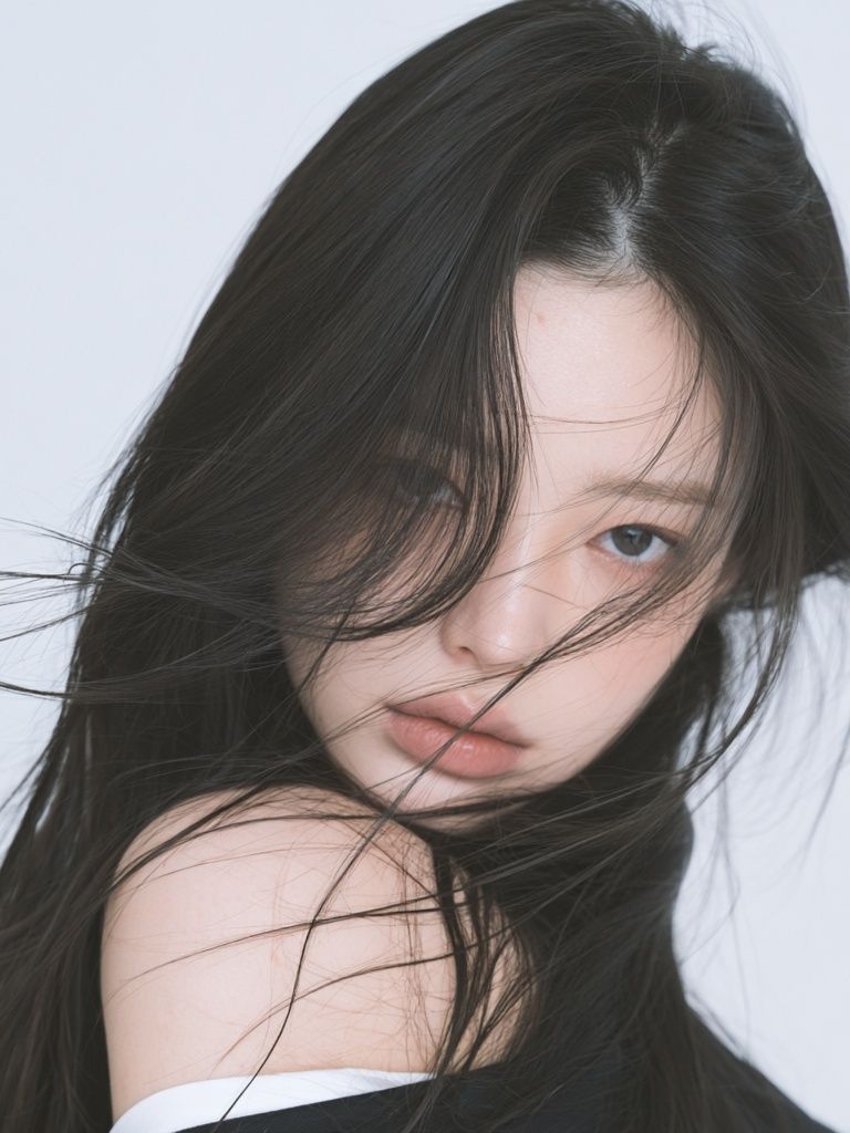 Windblown Portrait Photography Poster. poster — photography art