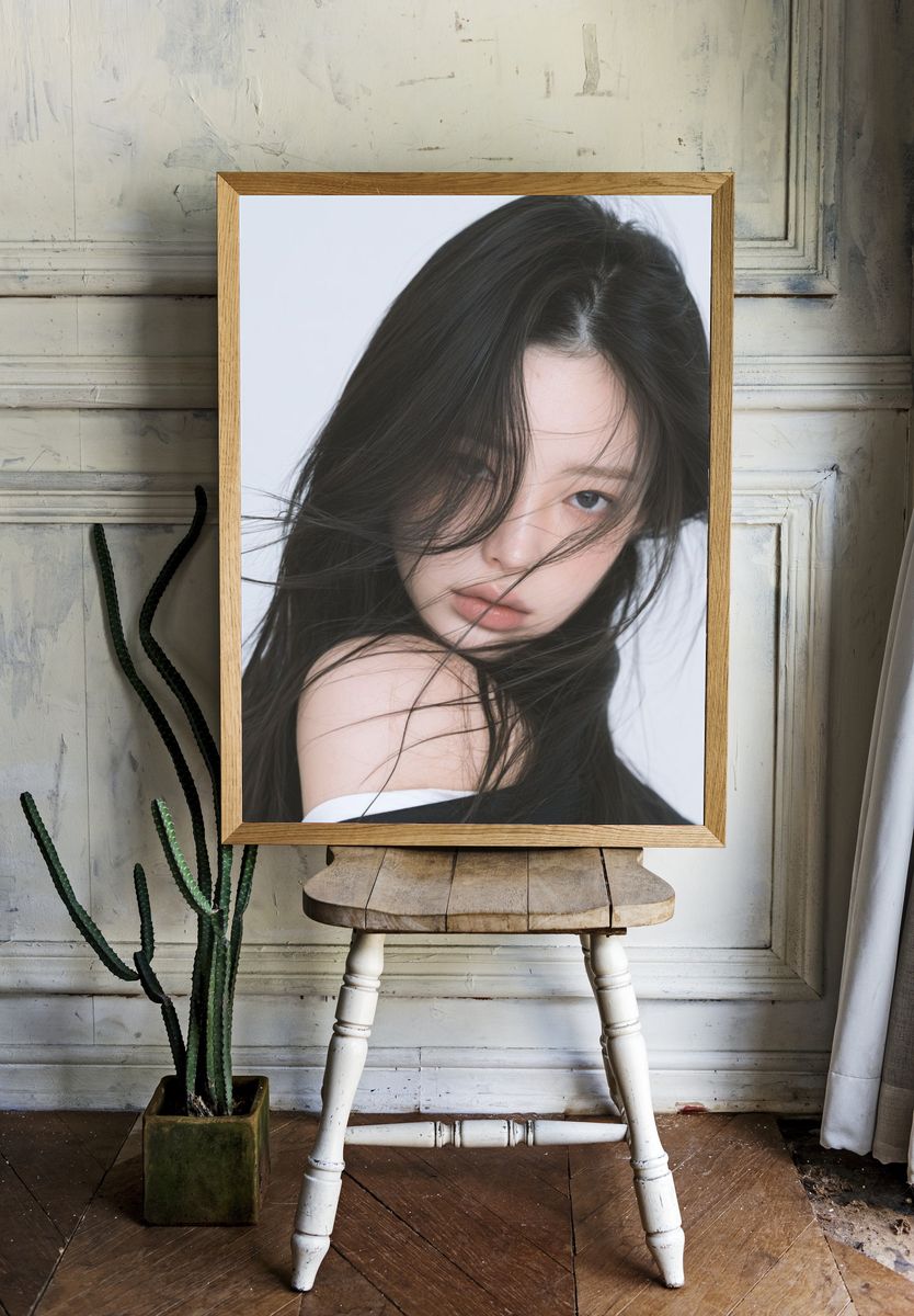 Windblown Portrait Photography Poster. room preview