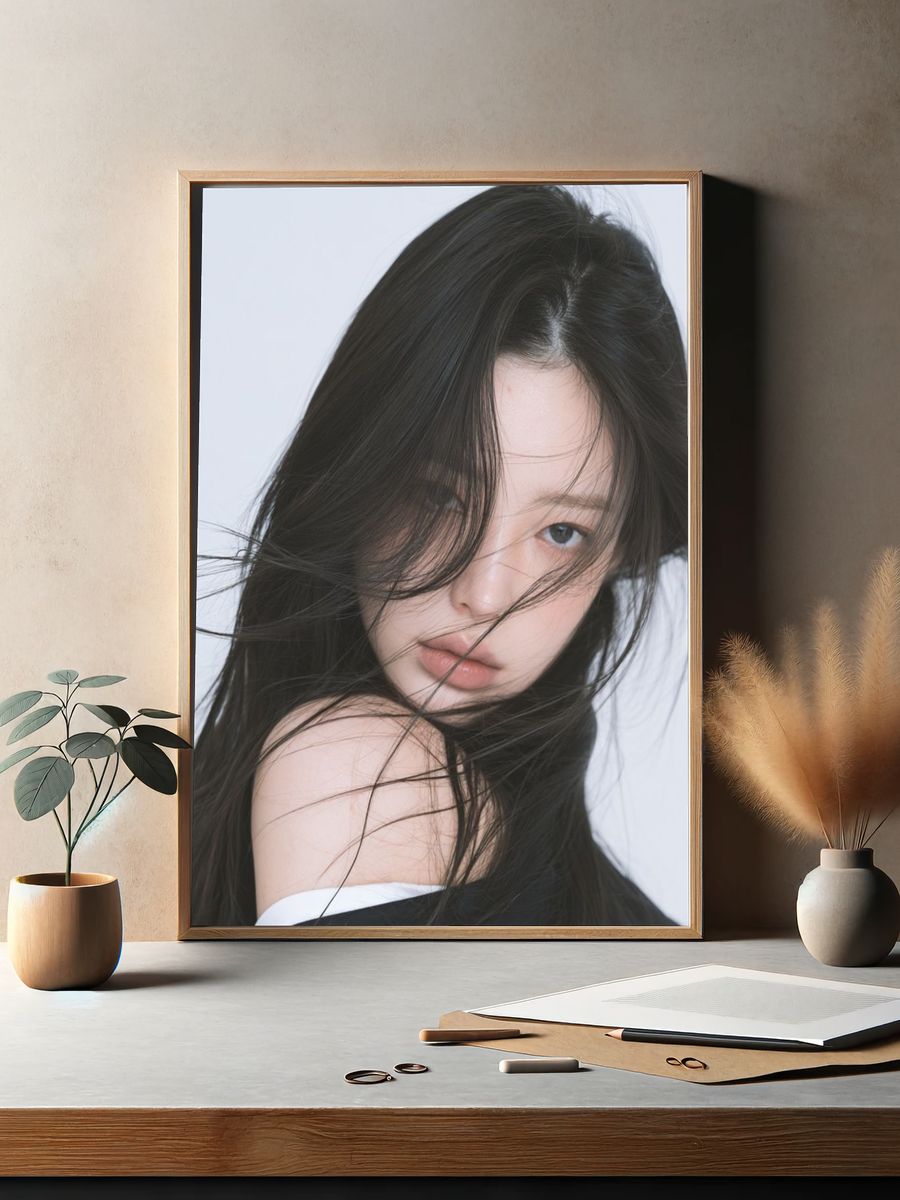 Windblown Portrait Photography Poster. — room view 2