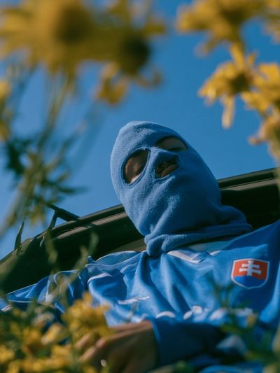 Masked Figure Street Photography Poster. poster