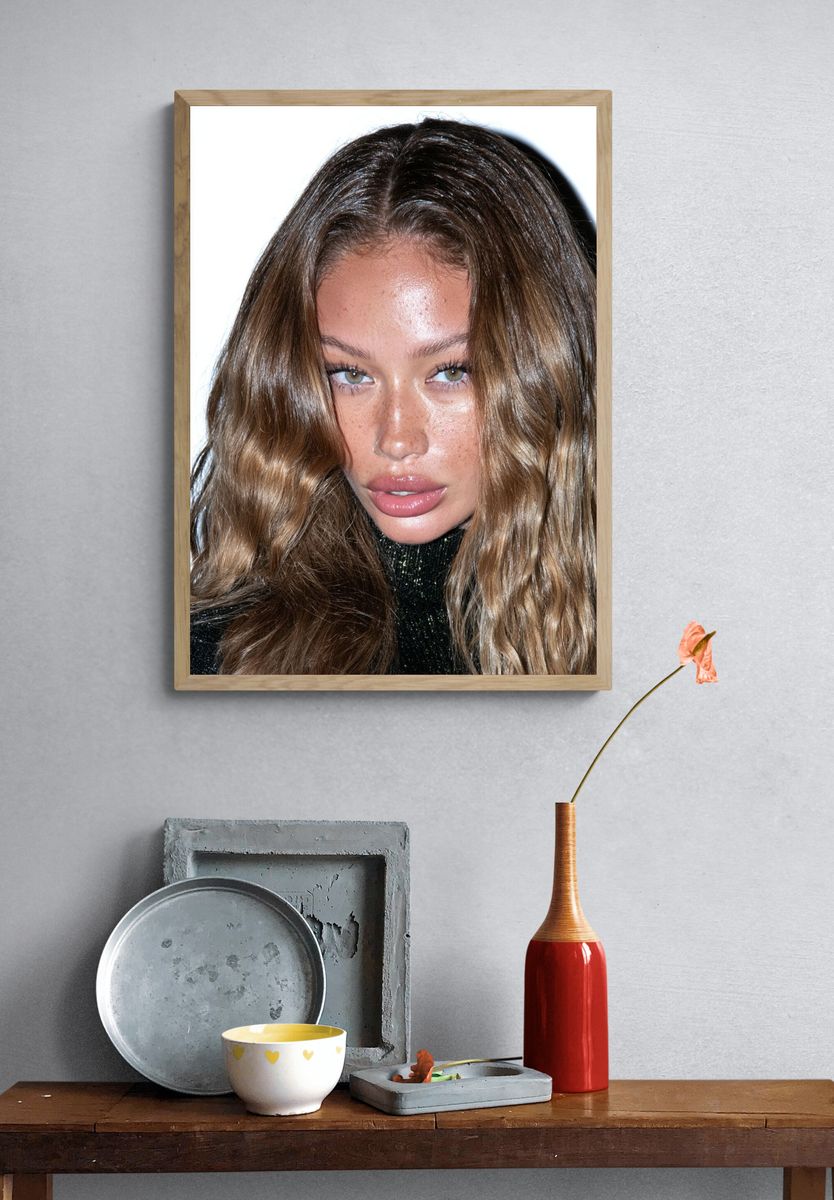 Glossy Portrait Photography Poster. — room view 3