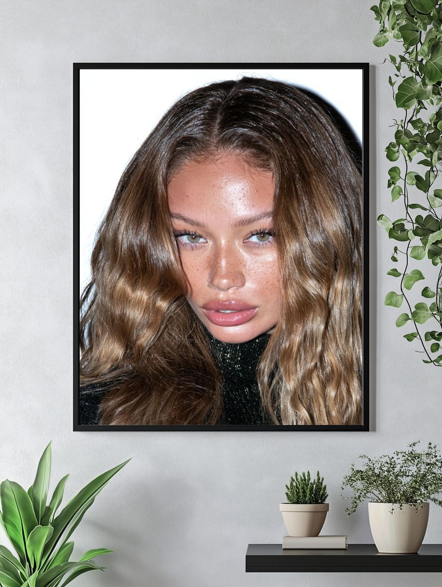 Glossy Portrait Photography Poster. — room view 4