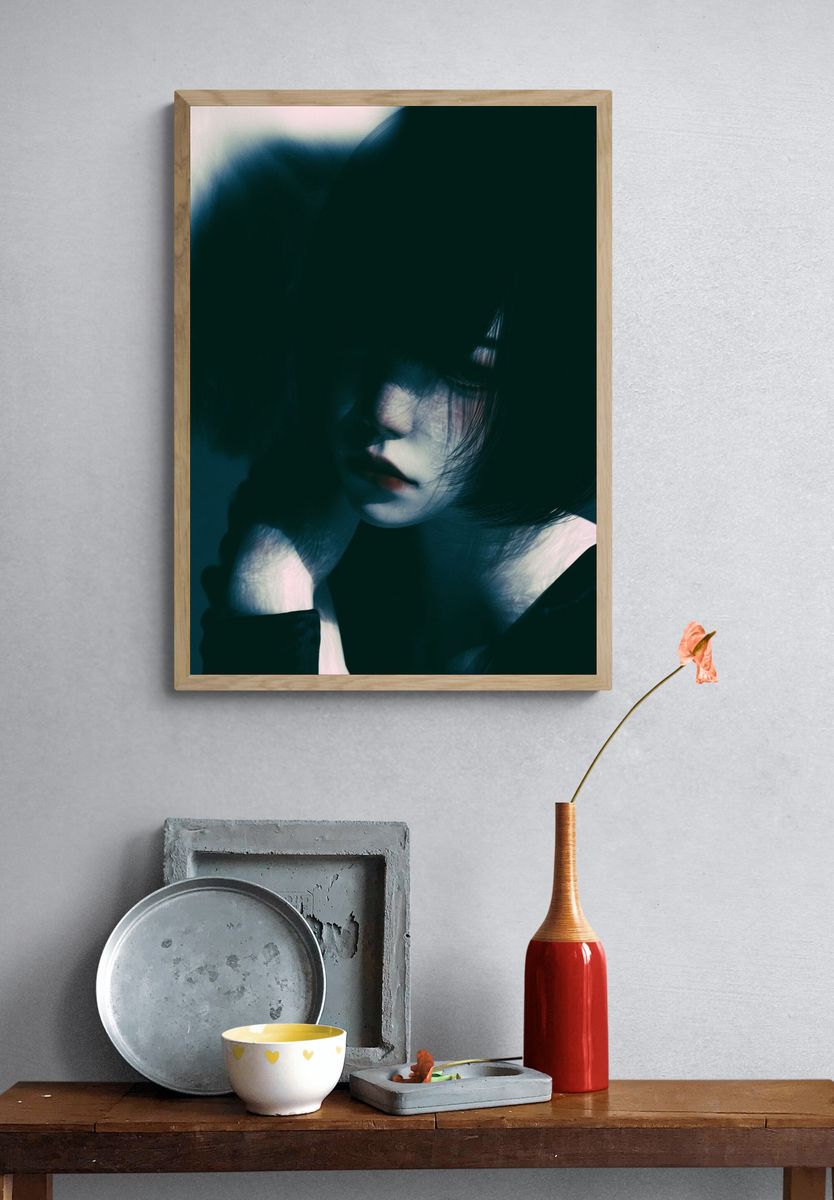 Moody Portrait Photography Poster. — room view 3