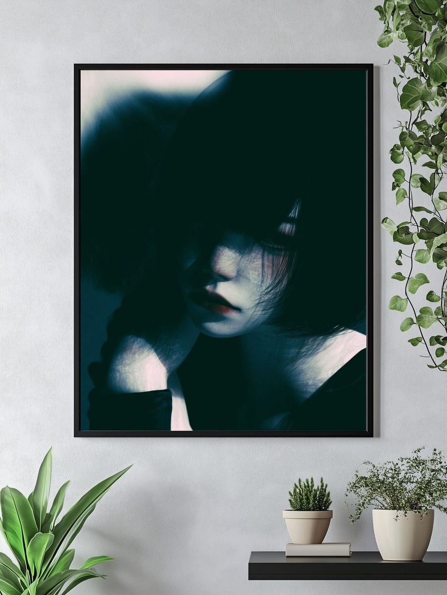Moody Portrait Photography Poster. — room view 4