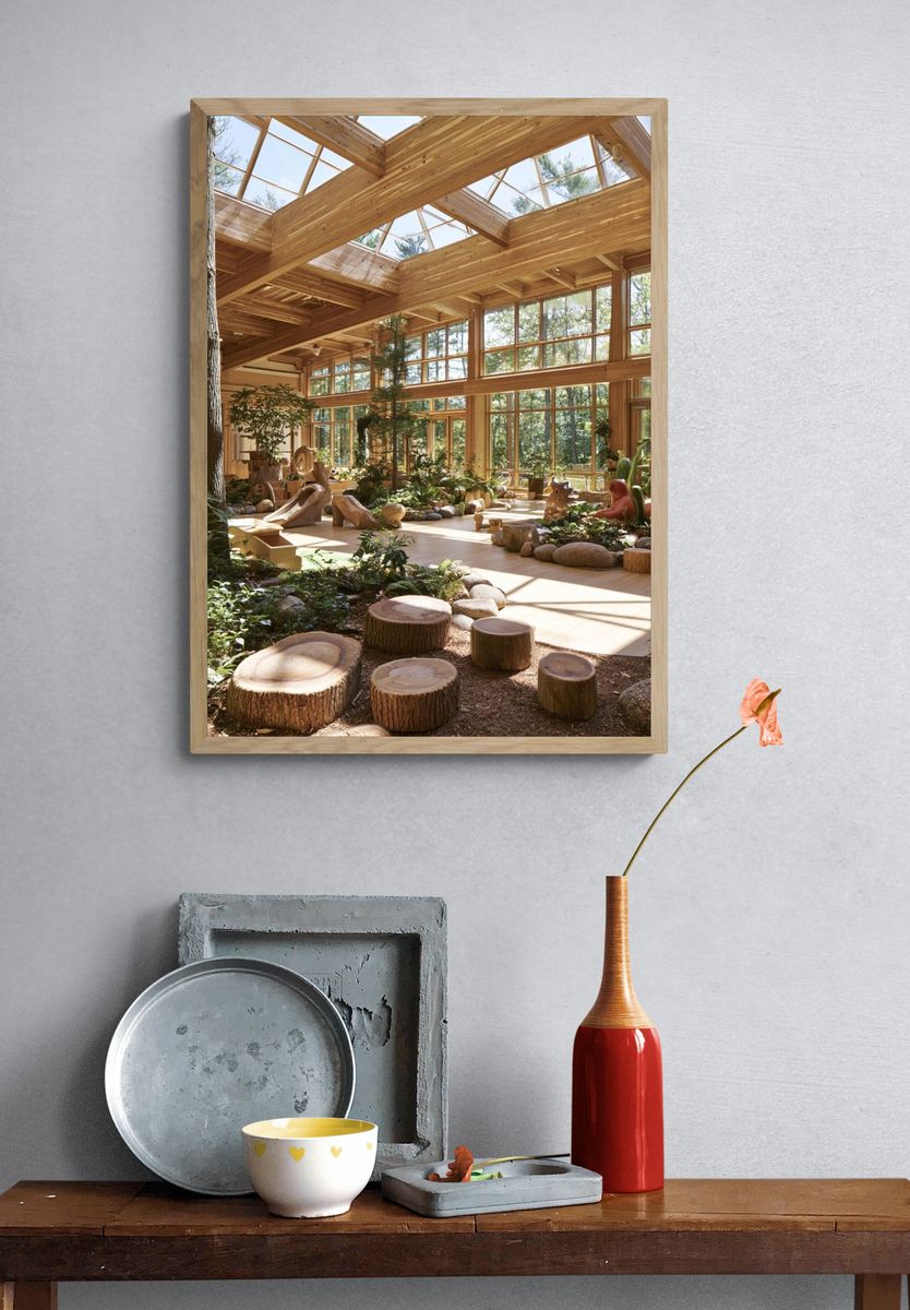 Sunlit Woodland Interior Poster. — room view 3