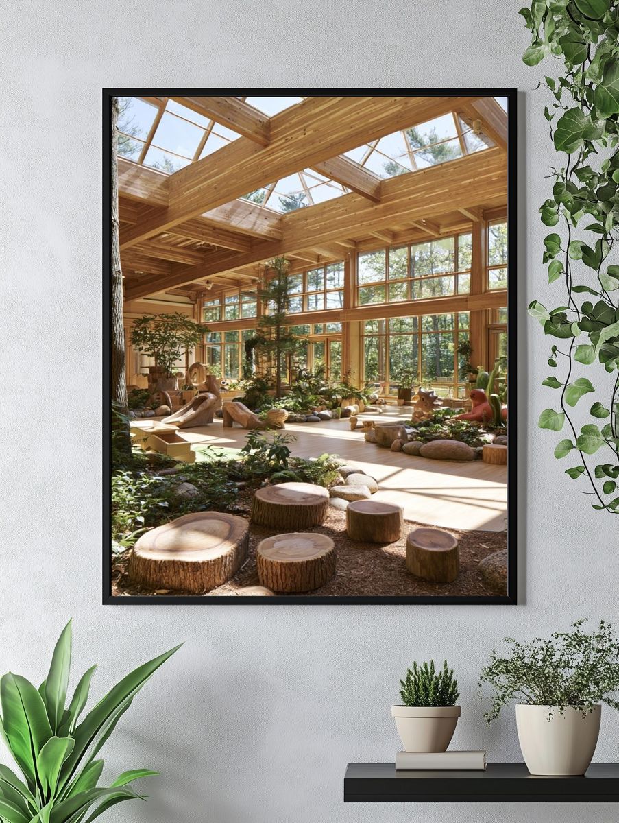 Sunlit Woodland Interior Poster. — room view 4