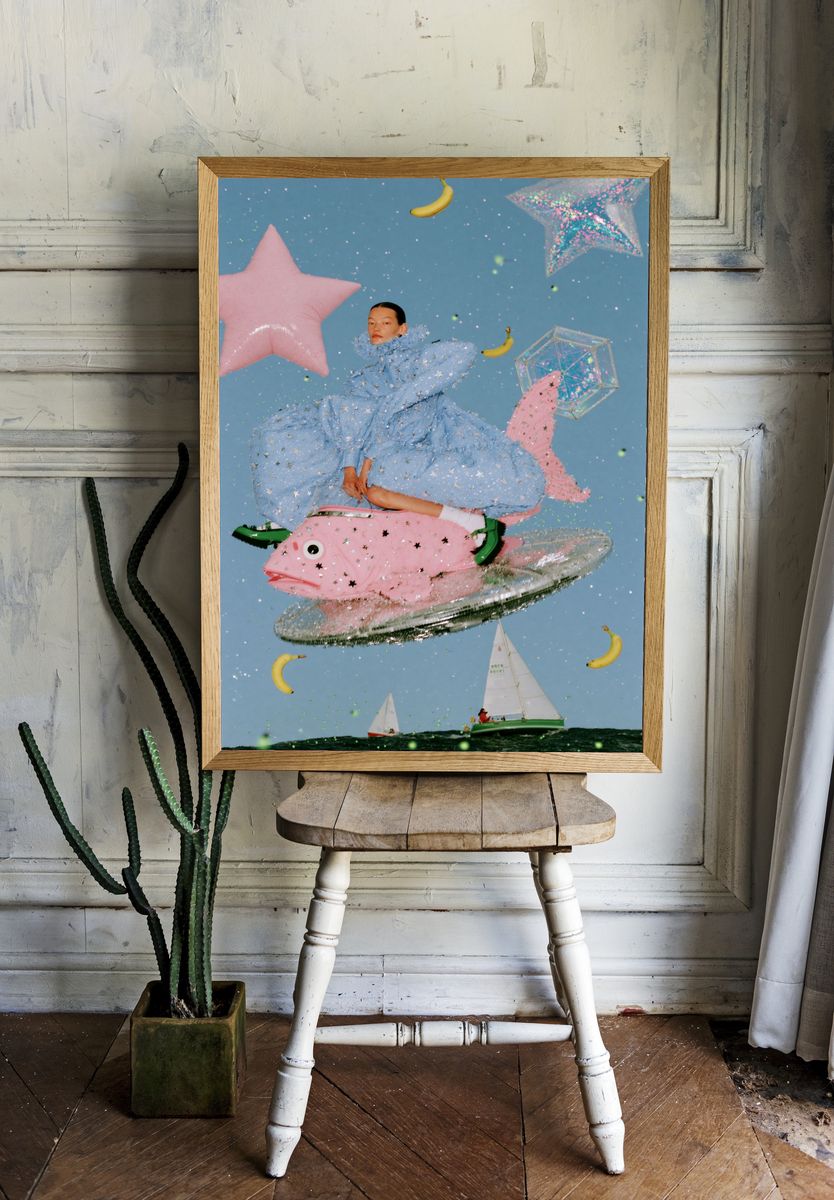 Surreal Sailor Dreamscape Poster. — room view 1