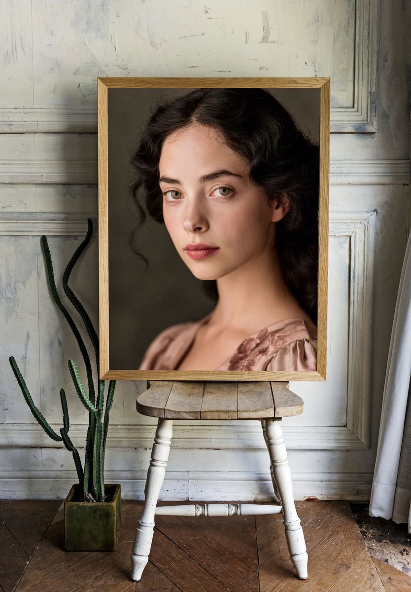 Elegant Woman Portrait Print. — room view 1