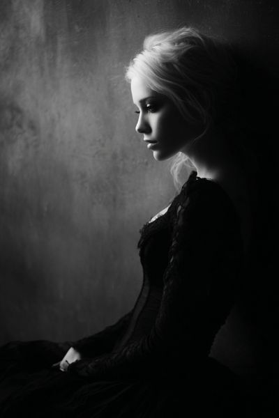 Moody Monochrome Portrait Print. poster print