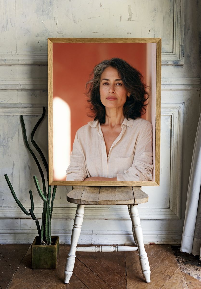 Woman Portrait Photography Poster. — room view 1