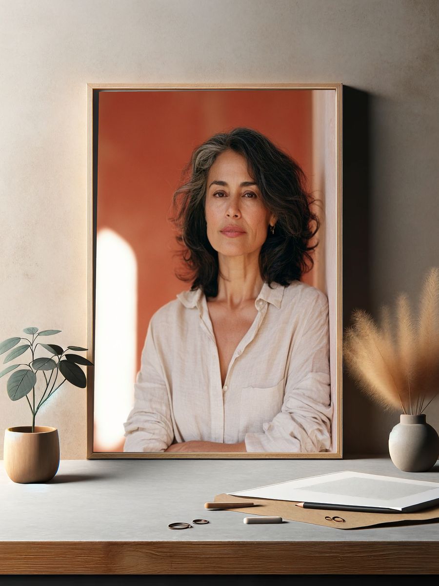 Woman Portrait Photography Poster. — room view 2