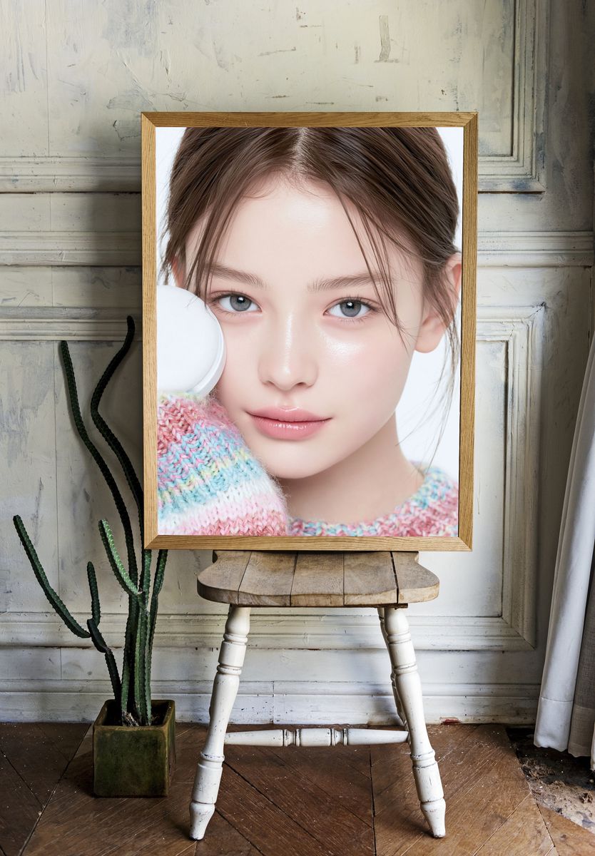 Soft Glam Portrait Print. room preview