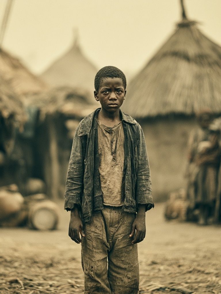 Village Boy Portrait Photography Poster. poster — photography art