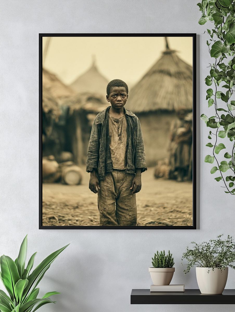 Village Boy Portrait Photography Poster. — room view 4