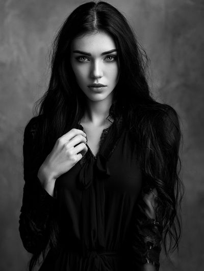 Moody Black and White Portrait Poster.