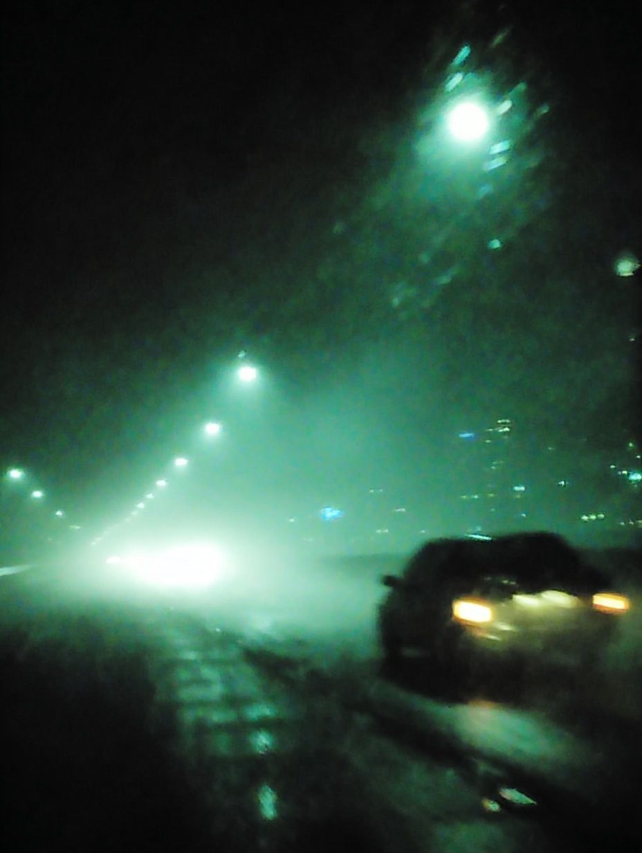 Foggy Night Street Photography Poster. poster — photography art