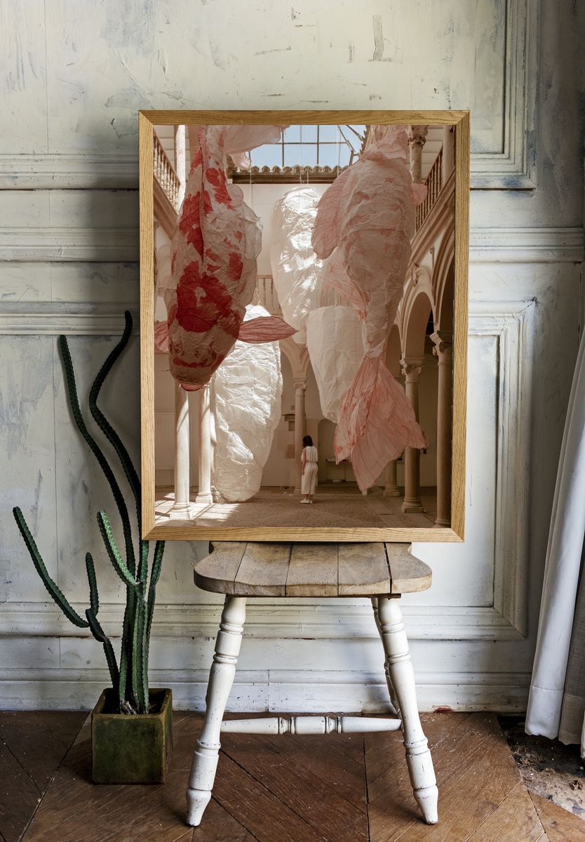 Floating Textile Installation Photography Poster. — room view 1
