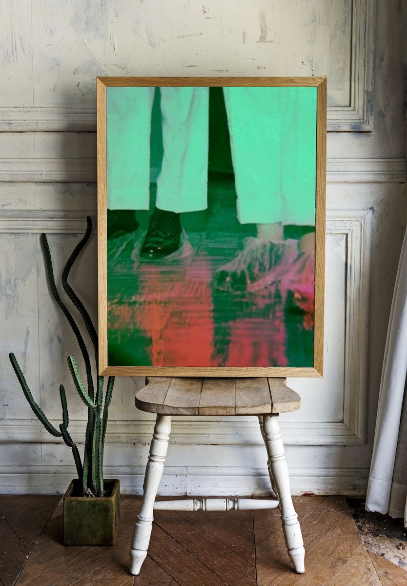 Neon Dance Floor Legs Poster. — room view 1