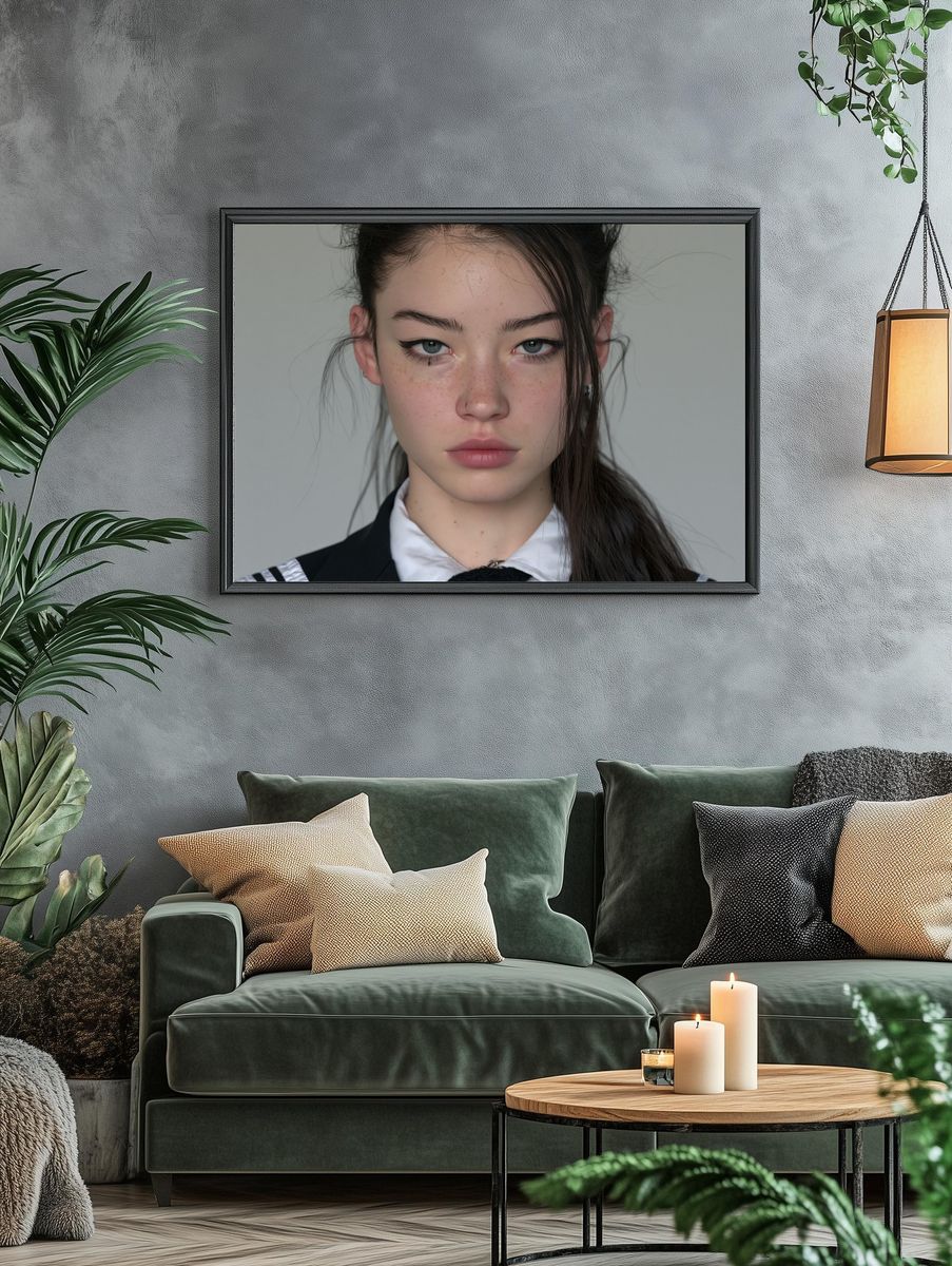 Moody Portrait Photography Poster. — room view 4