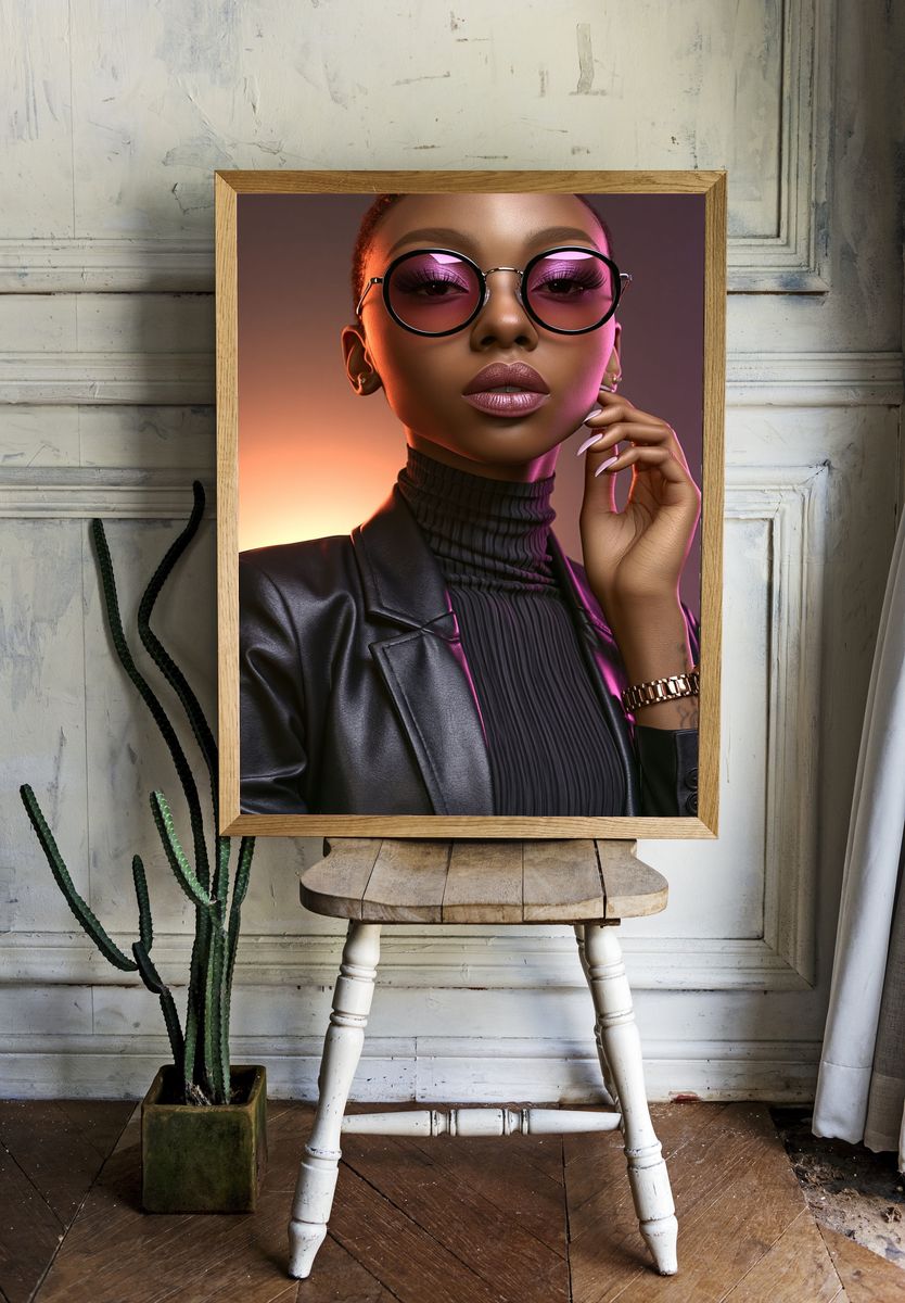 Stylish Portrait Photography Poster. room preview