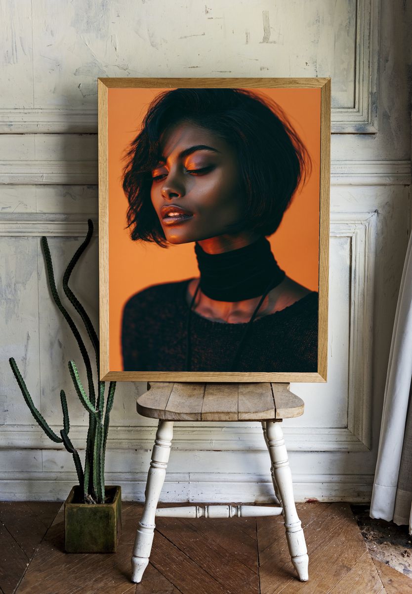 Moody Portrait Photography Poster. room preview