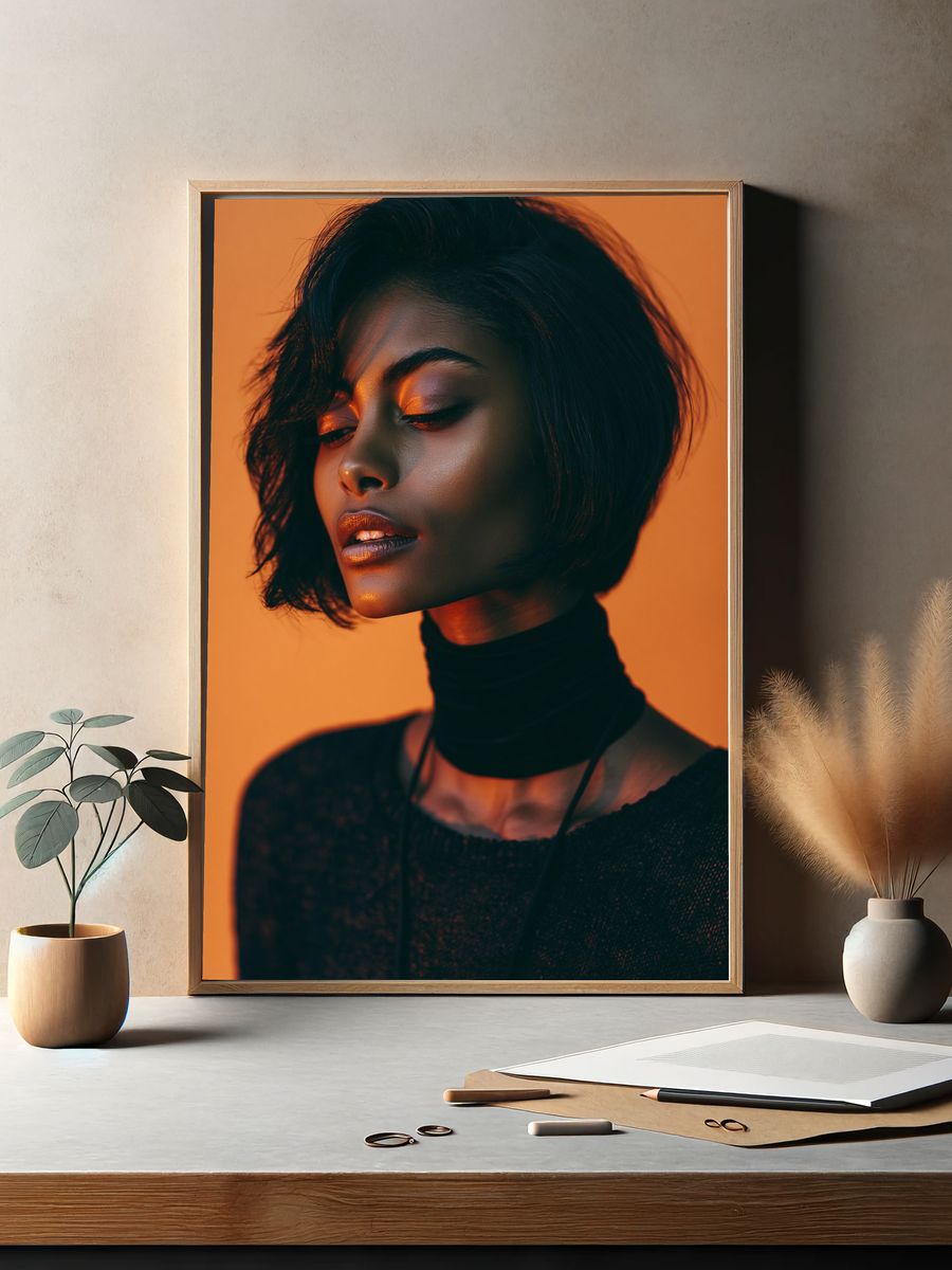 Moody Portrait Photography Poster. — room view 2