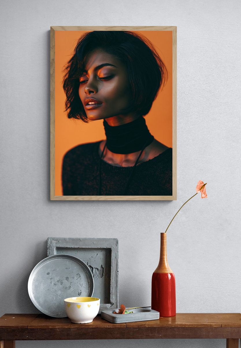 Moody Portrait Photography Poster. — room view 3