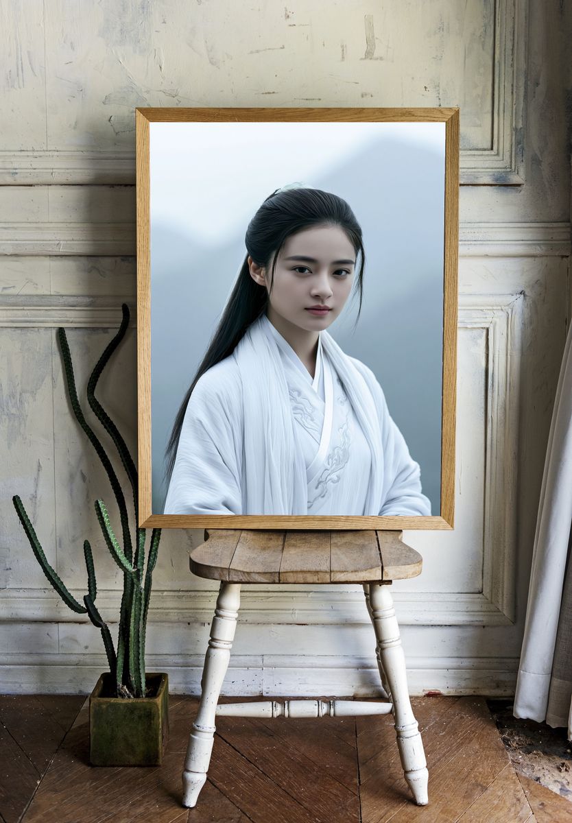 Serene Portrait Photography Poster. — room view 1