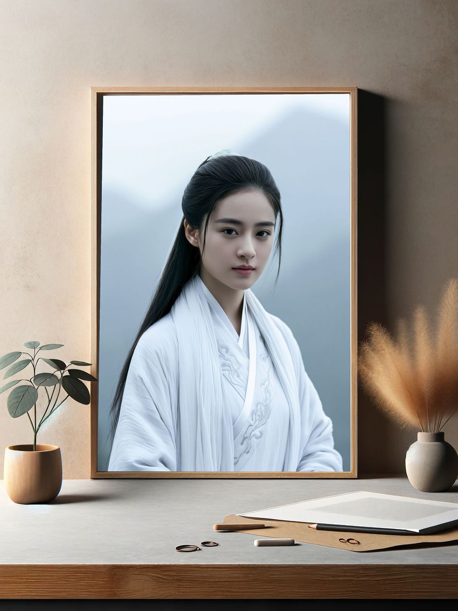 Serene Portrait Photography Poster. — room view 2