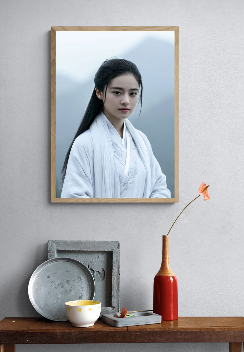 Serene Portrait Photography Poster. — room view 3