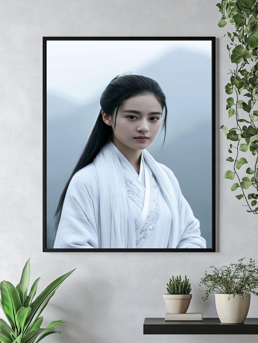 Serene Portrait Photography Poster. — room view 4