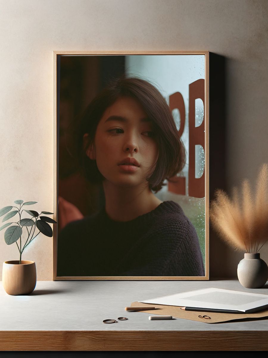 Moody Portrait Photography Poster. — room view 2