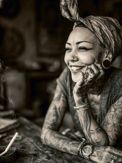 Tattooed Portrait Photography Poster.