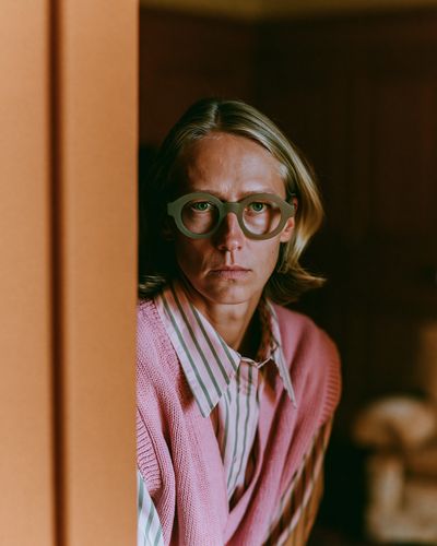 Portrait in Pink Glasses Poster.
