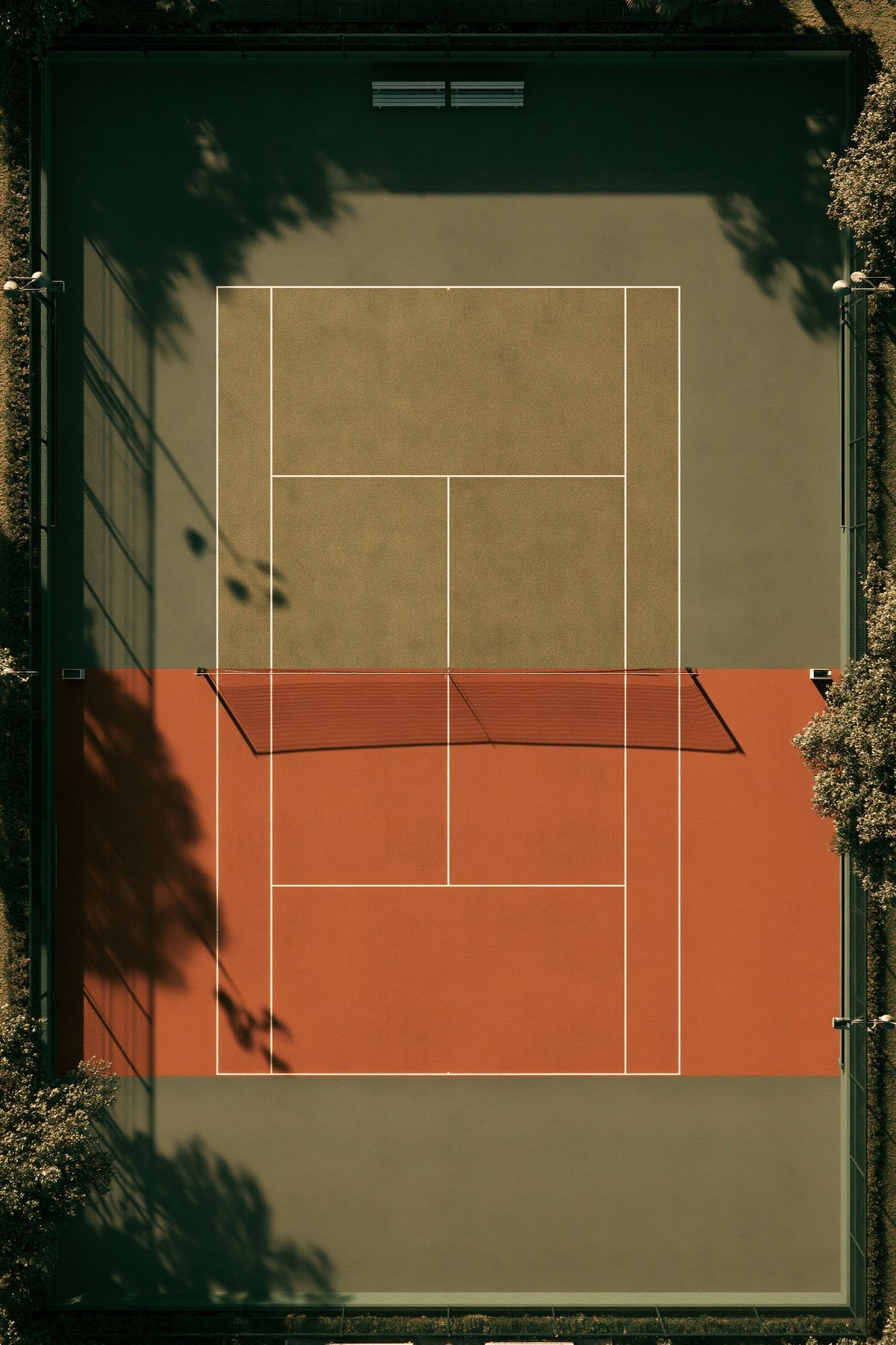 Aerial Tennis Court Photography Poster. poster — photography art