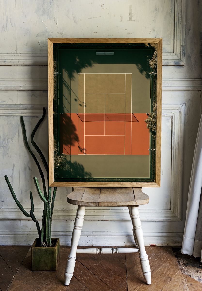Aerial Tennis Court Photography Poster. room preview