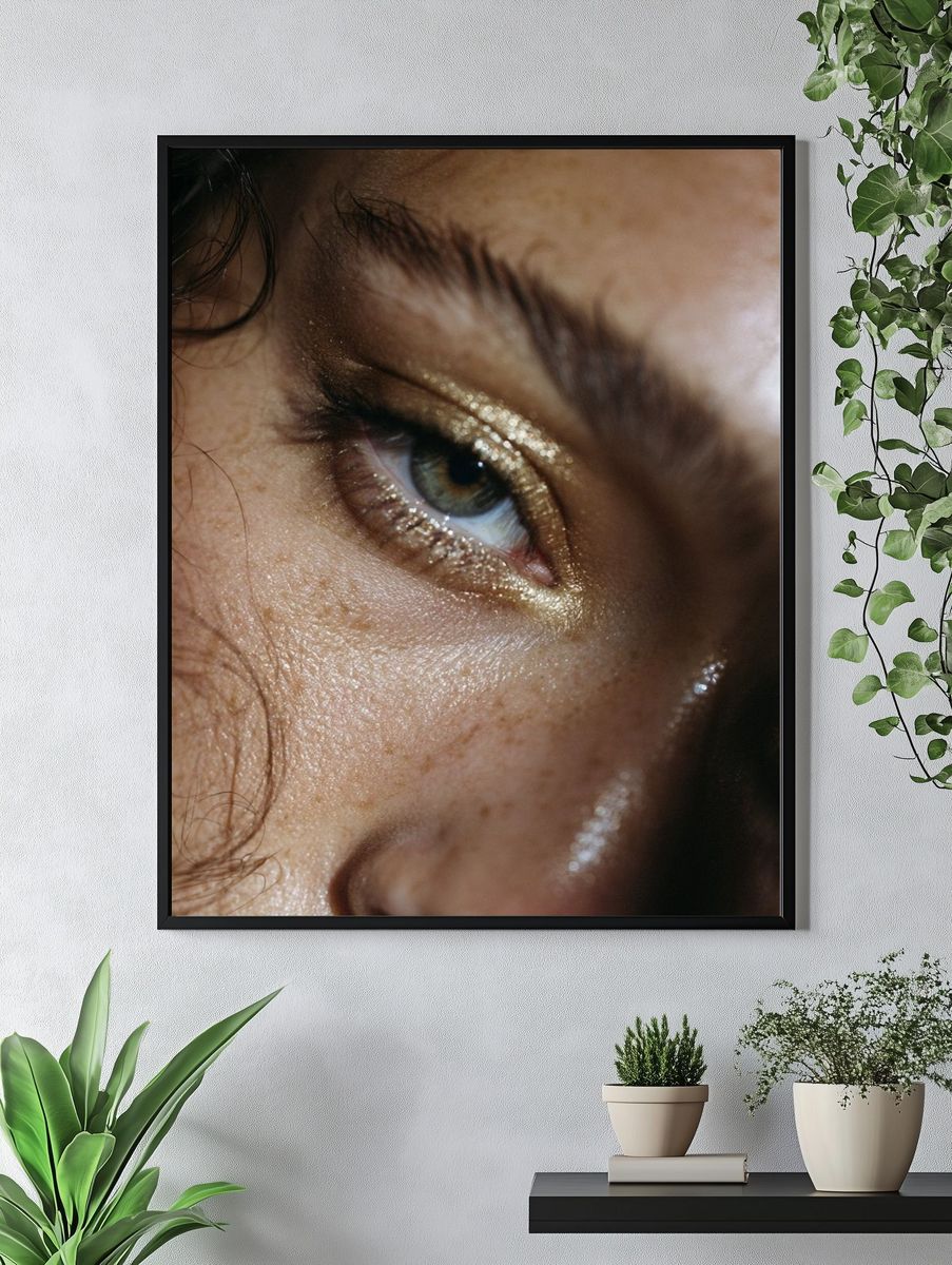 Golden Eye Portrait Print. — room view 4