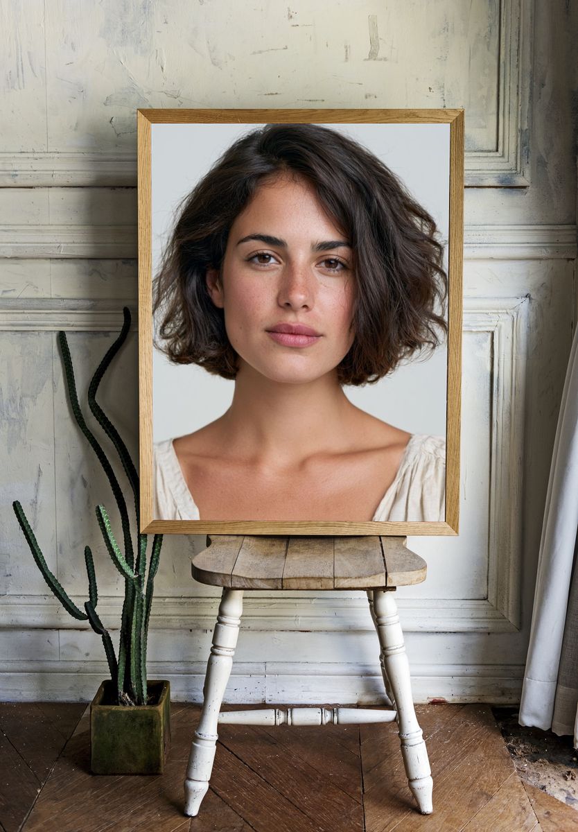 Neutral Portrait Photography Poster. — room view 1