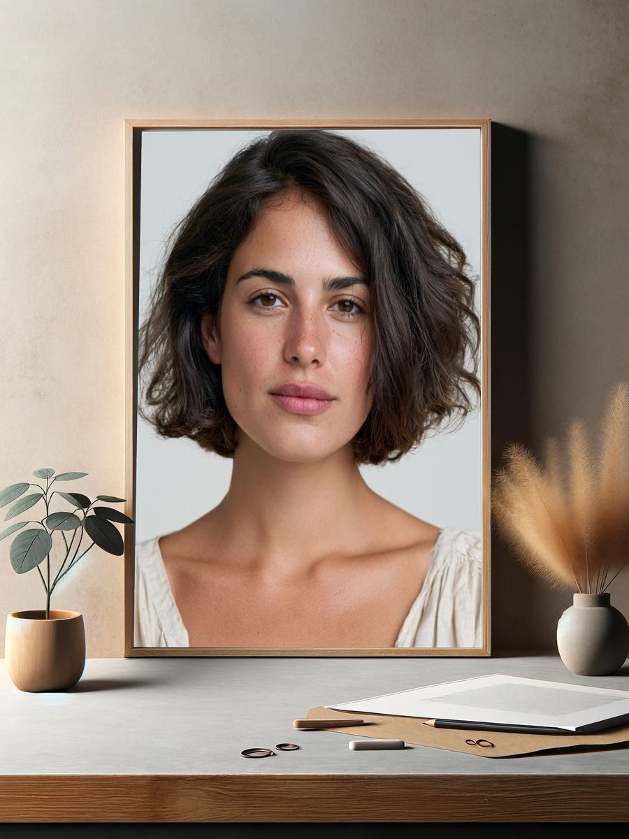 Neutral Portrait Photography Poster. — room view 2