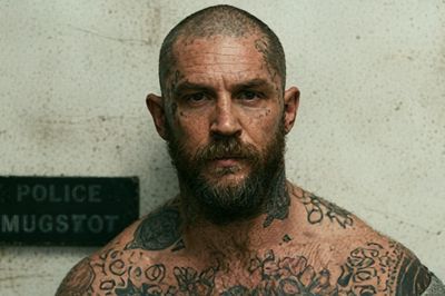 Tattooed Mugshot Portrait Print. poster