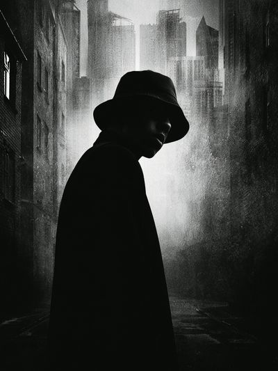 Noir City Silhouette Poster. poster print