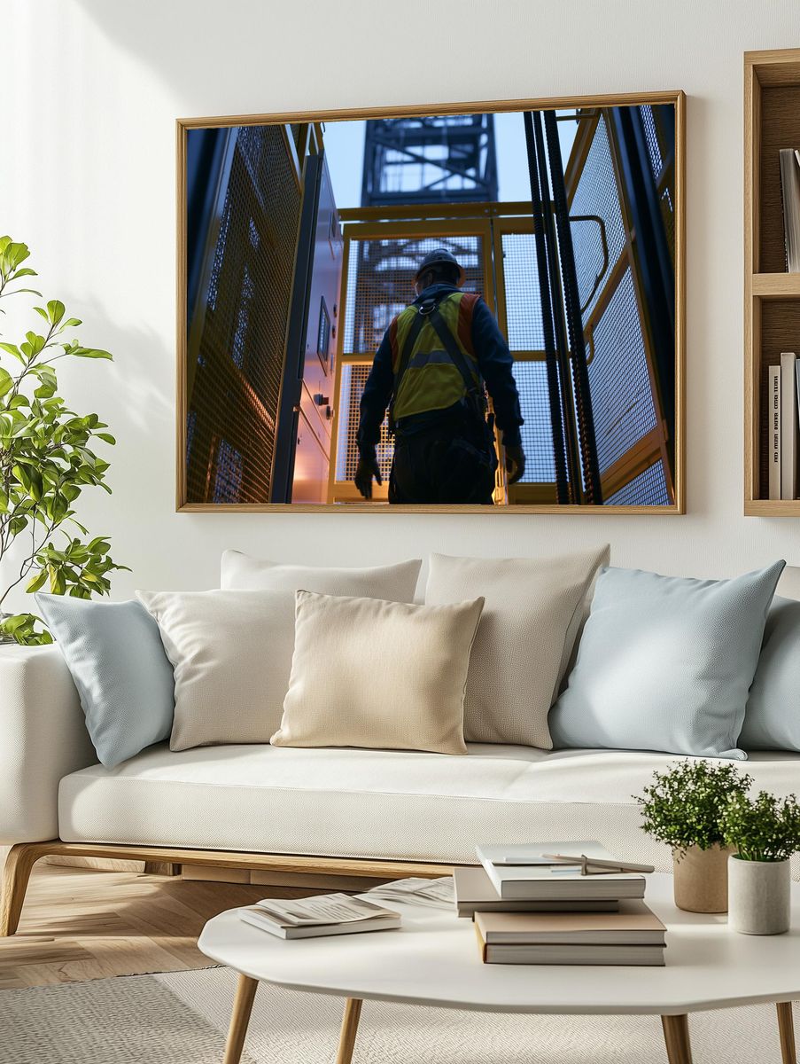 Industrial Worker Safety Photography Poster. — room view 2